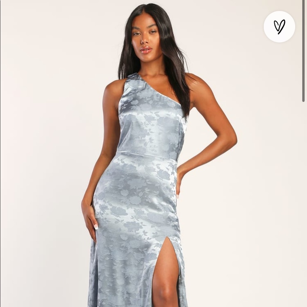 Satin jacquard maxi dress